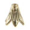 Blütenkelche, Petunien, metallic-matt, 1,5cm x 1,4cm, hellgold, 30 Stück