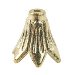 Blütenkelche, Petunien, metallic-matt, 1,5cm x 1,4cm, hellgold, 30 Stück