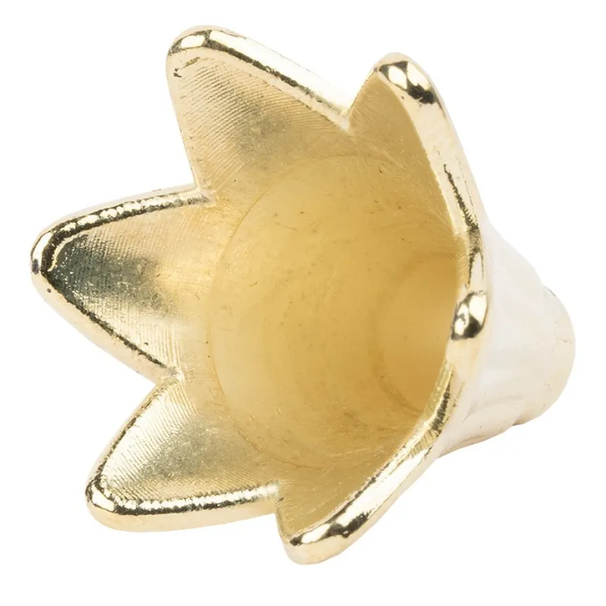 Blütenkelche, Petunien, metallic-matt, 1cm x 1,2cm, hellgold, 50 Stück