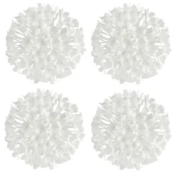 Blütenkugeln, Ø 8,5cm, weiß, 4 Stück