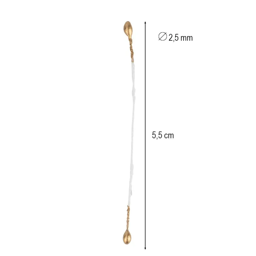Blütenstempel, Tropfen, 5,5cm lang, hellgold, 140 Stück