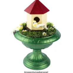 Blumenspindel "Classic", Ø22cm, 16cm hoch, Kunststoff, weiß