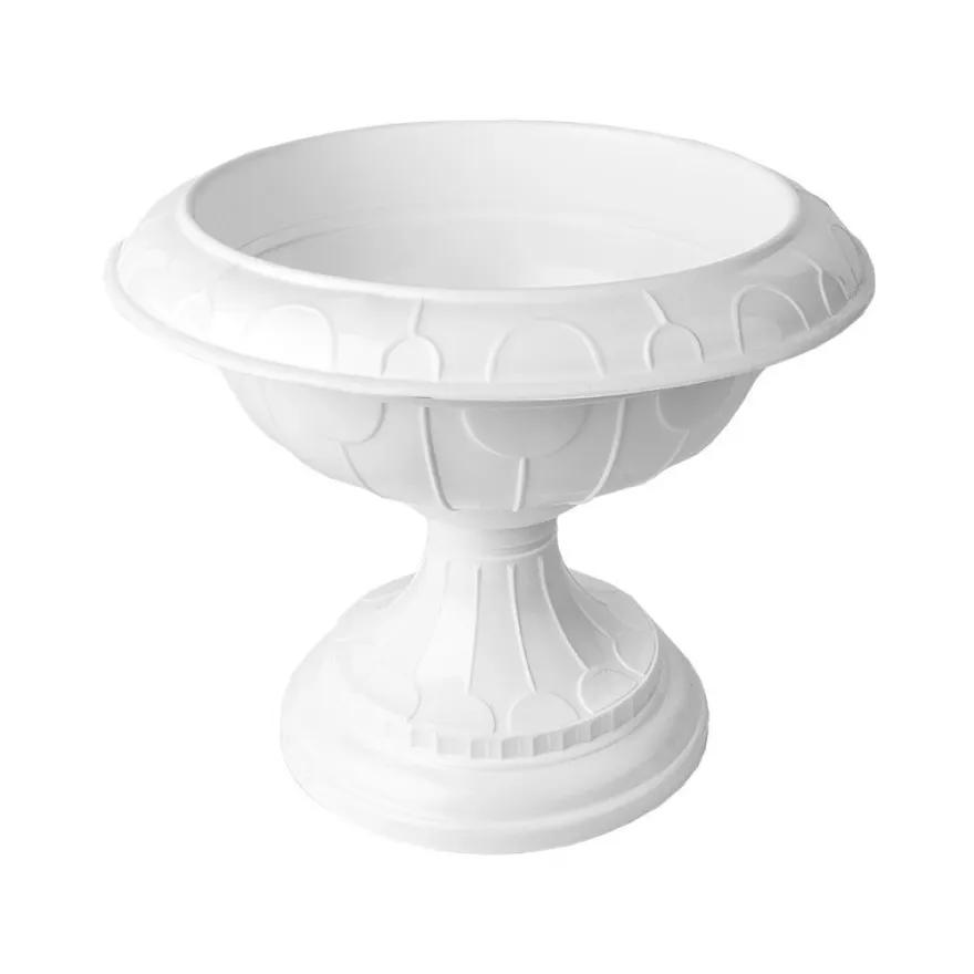 Blumenspindel "Classic", Ø22cm, 16cm hoch, Kunststoff, weiß