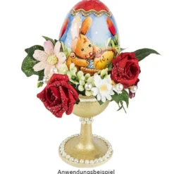 Blumenspindel "Mini", Ø9,3cm, 10,5cm hoch, Kunststoff, weiß, 2 Stück