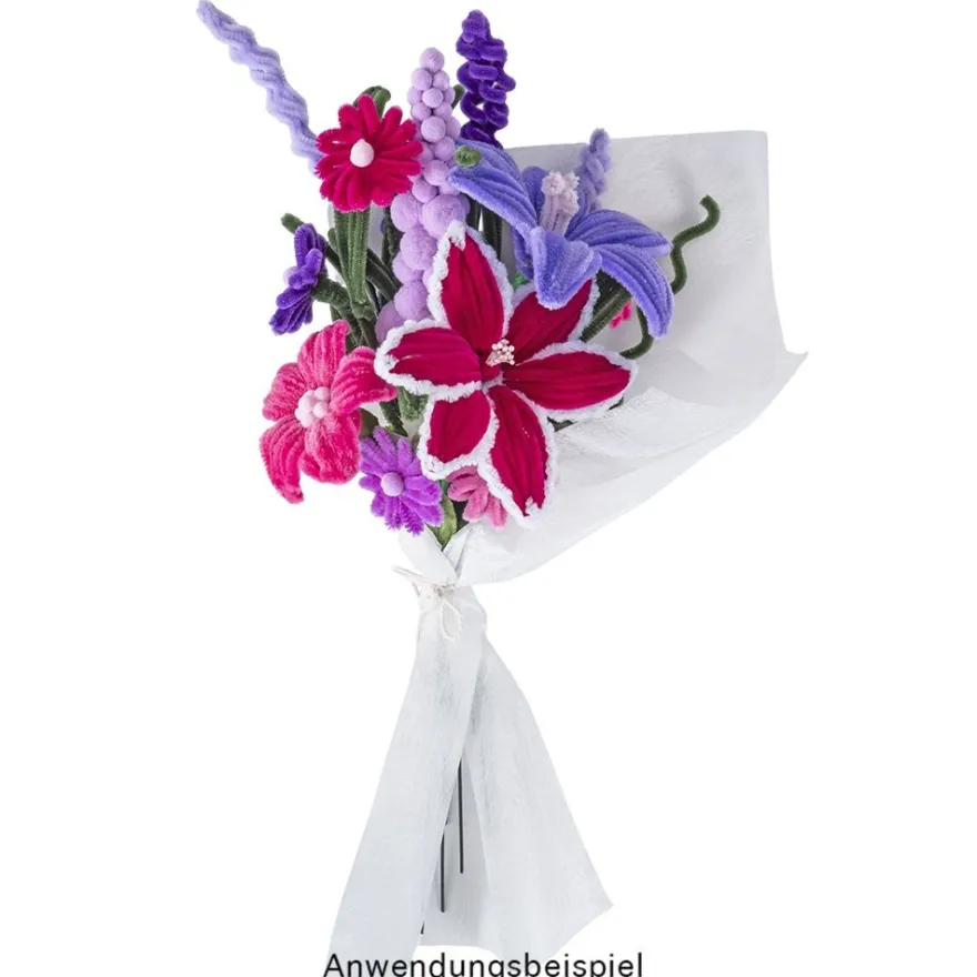 Blumenstiele, 40cm, Kunststoff mit Draht, biegsam, 10 Stück