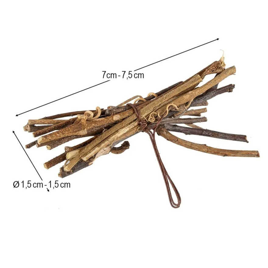 Bündel Holz-Zweige, Ø1cm bis Ø1,5cm, 7cm bis 7,5cm lang, 6 Stück