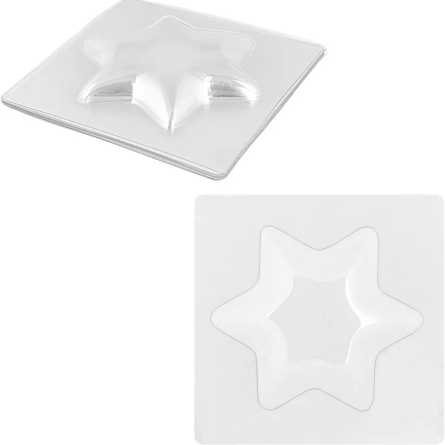 Bolblister, Sterne, 11cm x 11cm, transparent, 10 Stück