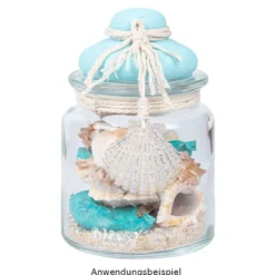 Bonbonieren, rund, mit Glasdeckel, Ø 8cm, 12,6cm hoch, Füllmenge: 280ml, 2 Stück