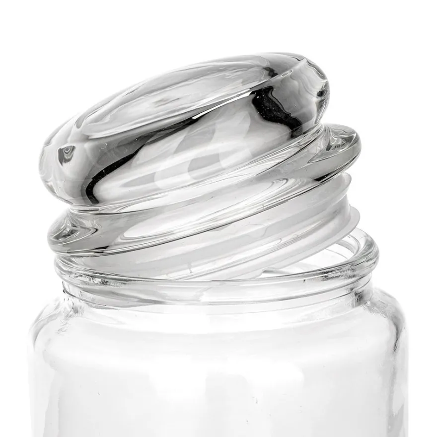 Bonboniere, rund, mit Glasdeckel, Ø 10cm, 13,5cm hoch, Füllmenge: 500ml