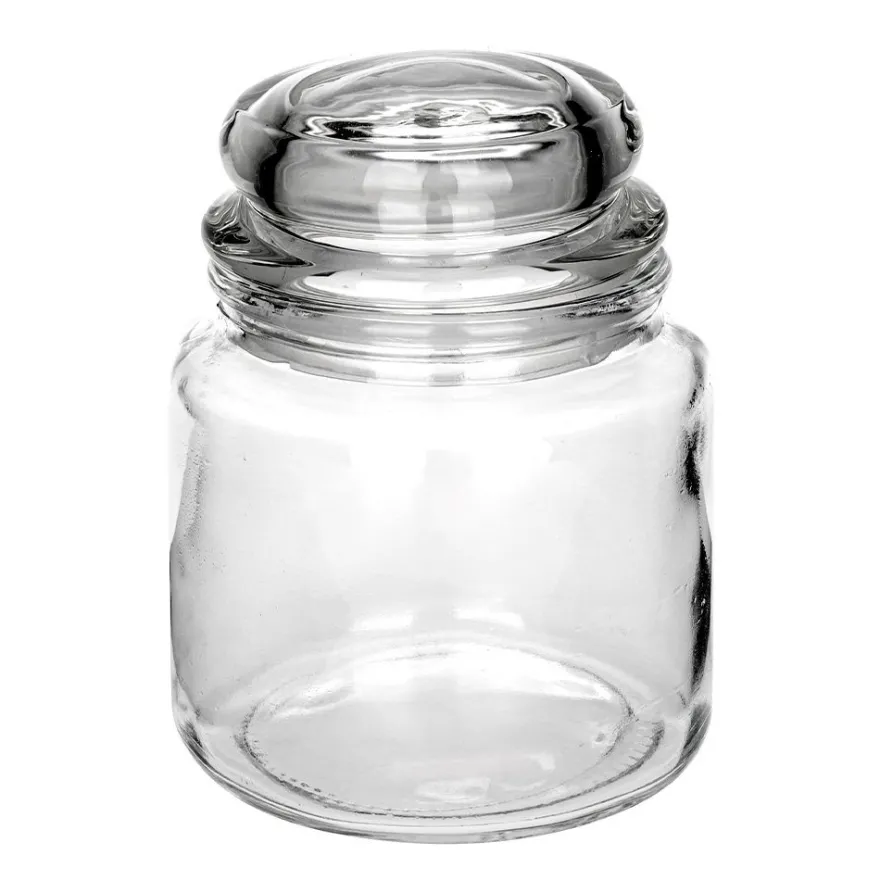 Bonboniere, rund, mit Glasdeckel, Ø 10cm, 13,5cm hoch, Füllmenge: 500ml