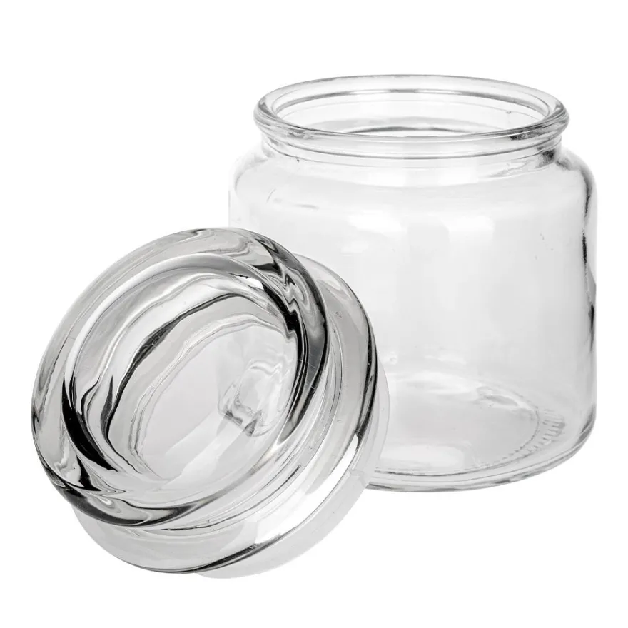 Bonboniere, rund, mit Glasdeckel, Ø 10cm, 13,5cm hoch, Füllmenge: 500ml