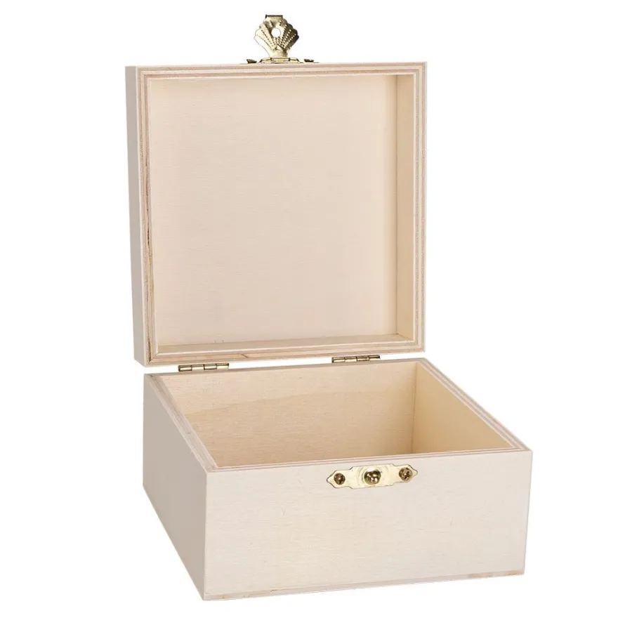 Boxen, Holz, quadratisch, verschiedene Größen, 5 Stück