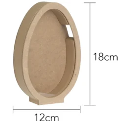 Boxen in Eiform mit Sichtfenster, 12cm x 18cm x 4cm, 2 Stück