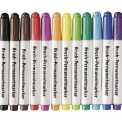 Brush-Permanentmarker, Pinselspitze, 12er Set