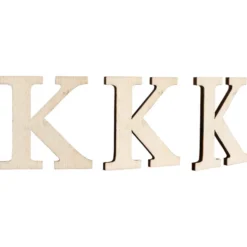 Buchstaben & Zahlen, Holz, Groß- und Kleinbuchstaben A-Z, Zahlen 0-9, 124 Stück