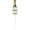 Champagnerflasche, mit Holzstab, Flasche: 9,5cm, 20,5cm (inkl. Holzstab)