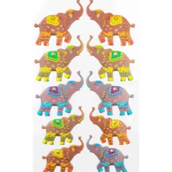 Chaton-Relief-Sticker, Elefanten, 12,5 x 20,5 cm