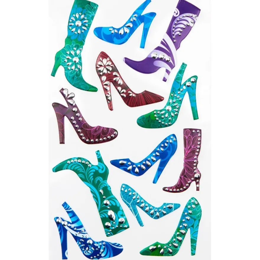 Chaton-Relief-Sticker, Schuhe, 12,5 x 20,5 cm