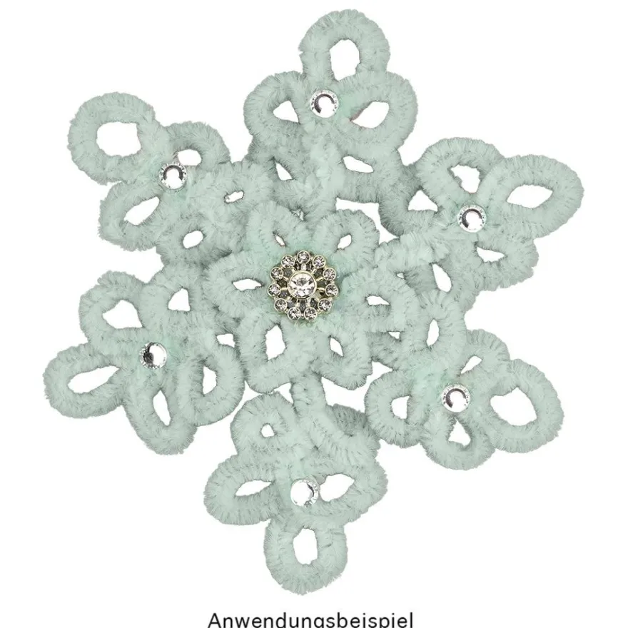 Chenille-Drähte, Blautöne, 30cm lang, Ø 6mm, 5 verschiedene Farben, 100 Stück