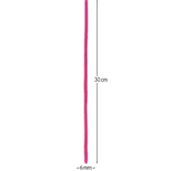 Chenille-Drähte, Rosa-/Pinktöne, 30cm lang, Ø 6mm, 5 verschiedene Farben, 100 Stück
