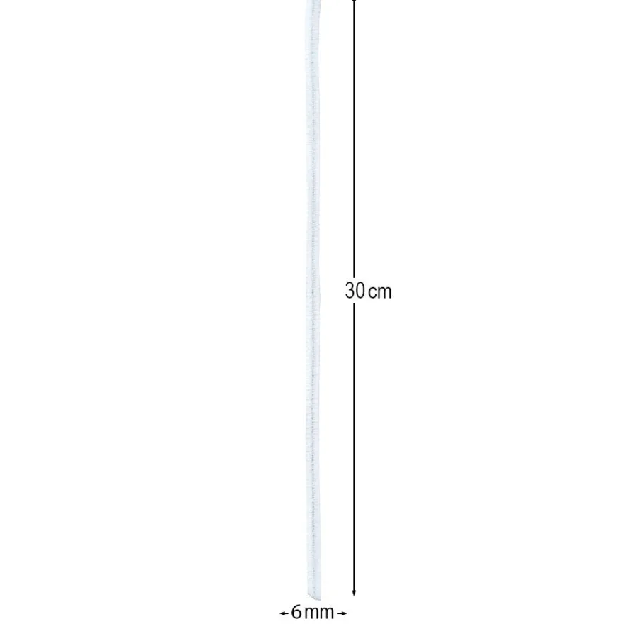 Chenille-Drähte, weiß, 30cm lang, Ø 6mm, 100 Stück
