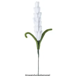Chenille-Drähte, weiß, 30cm lang, Ø 6mm, 100 Stück