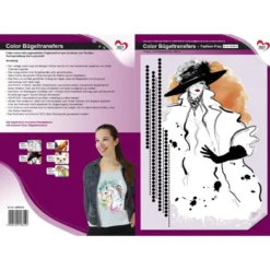 Color Bügeltransfer, DIN A4, Fashion-Frau