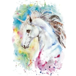 Color Bügeltransfer, DIN A4, Künstler-Einhorn