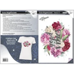 Color Bügeltransfer, Glitzer, DIN A4, Blumen 10