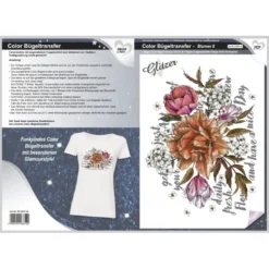 Color Bügeltransfer, Glitzer, DIN A4, Blumen 8