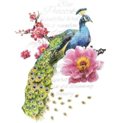 Color Bügeltransfer, Glitzer, DIN A4, Pfau 1