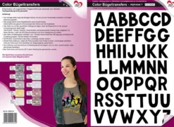 Color Bügeltransfers, DIN A4, Alphabet 1, schwarz