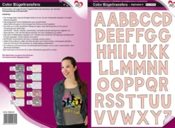 Color Bügeltransfers, DIN A4, Alphabet 6, lachs