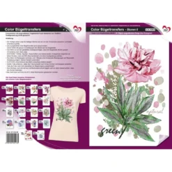 Color Bügeltransfers, DIN A4, Blumen 6