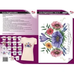 Color Bügeltransfers, DIN A4, Blumen 15