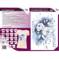 Color Bügeltransfers, DIN A4, Blumen 14