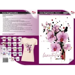 Color Bügeltransfers, DIN A4, Blumen 4