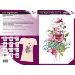 Color Bügeltransfers, DIN A4, Blumen 22