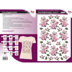 Color Bügeltransfers, DIN A4, Blumen 21