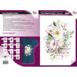 Color Bügeltransfers, DIN A4, Blumen 27