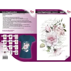Color-Bügeltransfers, DIN A4, Blumen 26