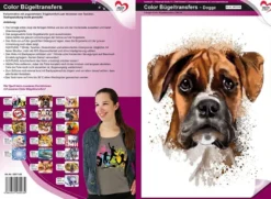 Color Bügeltransfers, DIN A4, Dogge