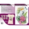 Color Bügeltransfers, DIN A4, filigran ohne Hintergund, Tropical Kakadu