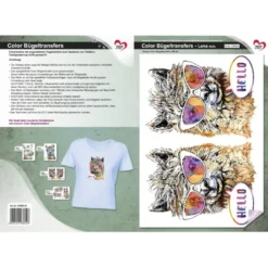 Color Bügeltransfers, DIN A4, Lama Hello