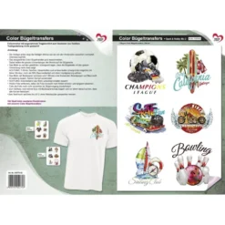 Color Bügeltransfers, DIN A4, Sport & Hobby Mix 2