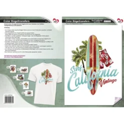 Color Bügeltransfers, DIN A4, Surf California Sport & Hobby