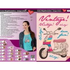 Color Bügeltransfers, DIN A4, Vintage/Retro, Roller
