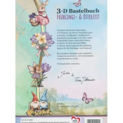3-D Bastelbuch, Frühling- & Osterzeit, DIN A4, 250g/m², 20 Stanzbogen mit 60 3-D Motiven