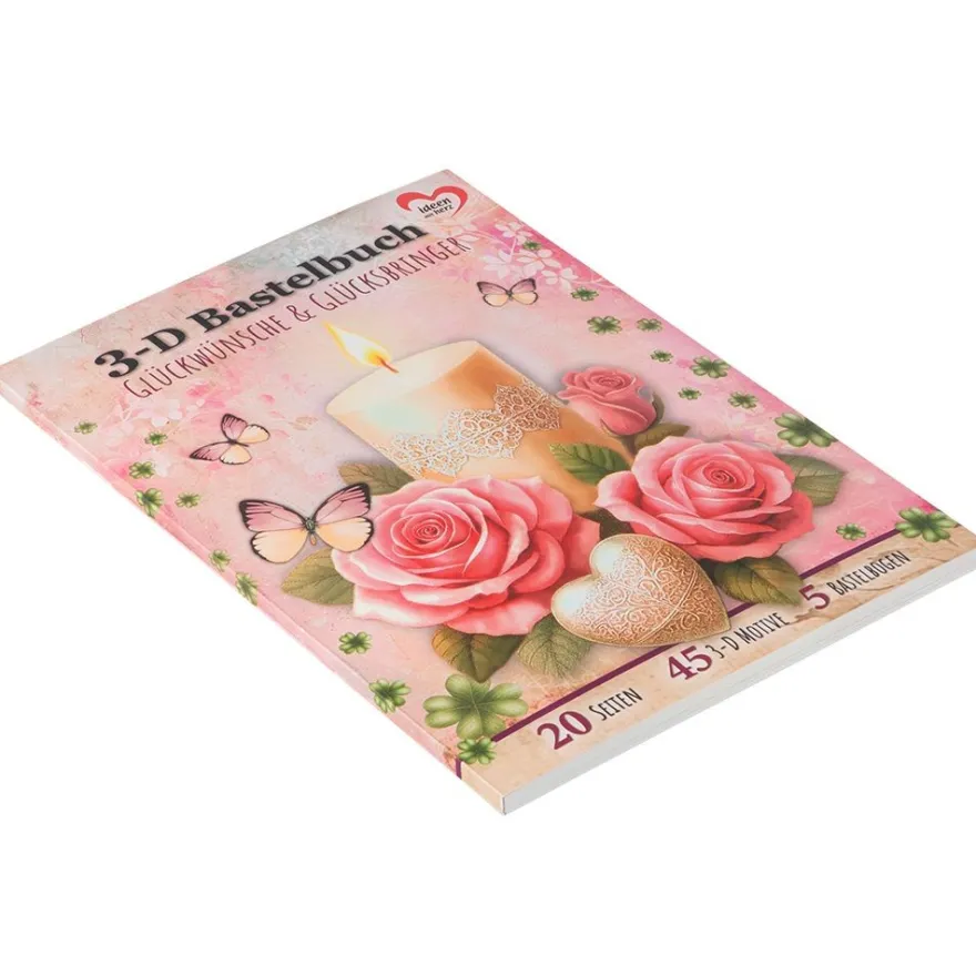 3-D Bastelbuch, Glückwünsche & Glücksbringer, 20 Stanzbogen, DIN A4