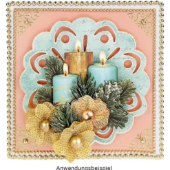 3-D Bastelbuch: Stilvolle Weihnachten 3-D Motive auf 15 Stanzbogen, 10 Bogen Deko-Karton, DIN A4